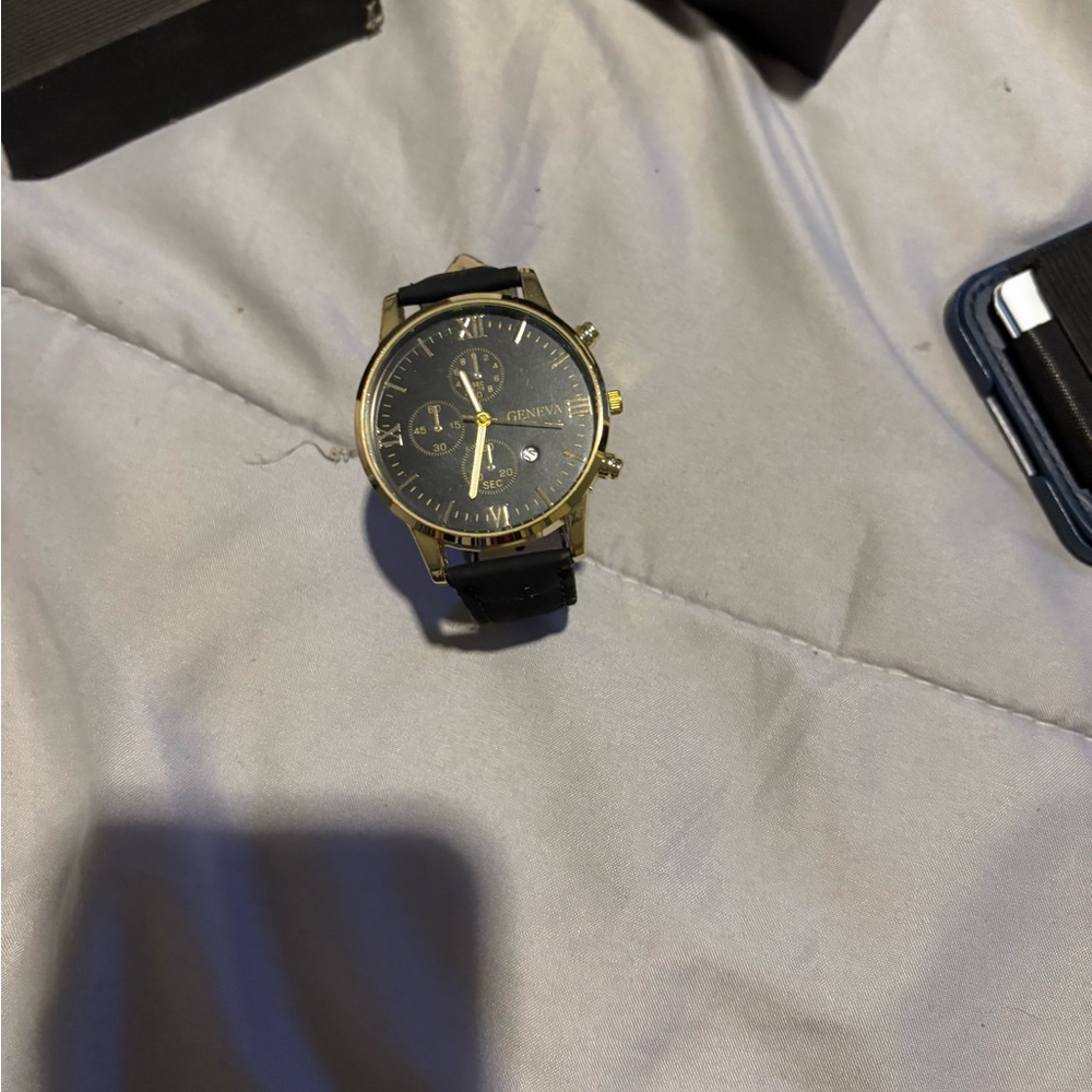 Gold and Black Watch